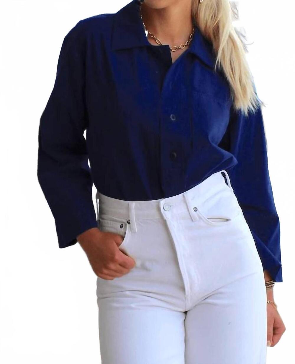 NEW THE GREAT. railway long sleeve button down shirt in vintage blue